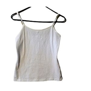 2 for 1 Ana Women's White Spaghetti Adjustable Strap Tank Top & Cudd Dudds